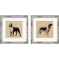 Framed 'Boston Terrier & Friend 2 Piece Framed Art Print Set' border=