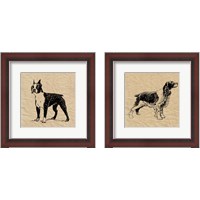 Framed Boston Terrier & Friend 2 Piece Framed Art Print Set