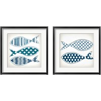 Framed Fish Patterns 2 Piece Framed Art Print Set