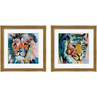 Framed 'Do You Want My Lions Share 2 Piece Framed Art Print Set' border=