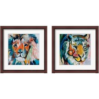 Framed 'Do You Want My Lions Share 2 Piece Framed Art Print Set' border=