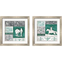 Framed 'Cowgirl Forever 2 Piece Framed Art Print Set' border=