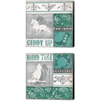 Framed 'Giddy Up 2 Piece Canvas Print Set' border=