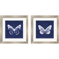 Framed 'White Butterfly 2 Piece Framed Art Print Set' border=