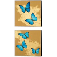 Framed Cerulean Butterfly 2 Piece Canvas Print Set