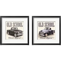 Framed Old School Vintage Trucks 2 Piece Framed Art Print Set