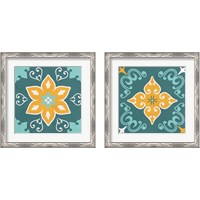 Framed 'Spanish Ceramic 2 Piece Framed Art Print Set' border=