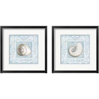 Framed Sandy Shells Blue 2 Piece Framed Art Print Set