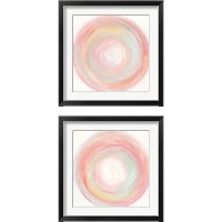 Framed 'Tropical Swirl 2 Piece Framed Art Print Set' border=