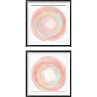 Framed 'Tropical Swirl 2 Piece Framed Art Print Set' border=