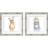 Framed Christmas Kitties 2 Piece Framed Art Print Set