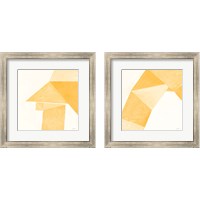 Framed Paper Work Yellow 2 Piece Framed Art Print Set