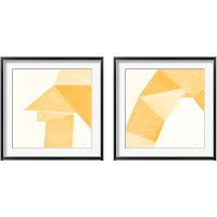 Framed Paper Work Yellow 2 Piece Framed Art Print Set