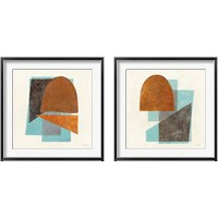 Framed Quintet Turquoise 2 Piece Framed Art Print Set