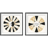 Framed 'Moonshine Black Gold Sq 2 Piece Framed Art Print Set' border=