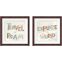 Framed Explore the World 2 Piece Framed Art Print Set