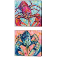 Framed 'Lilly Lobster 2 Piece Canvas Print Set' border=