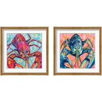 Framed 'Lilly Lobster 2 Piece Framed Art Print Set' border=