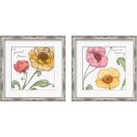 Framed 'Blossom Sketches 2 Piece Framed Art Print Set' border=