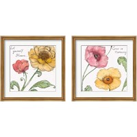 Framed 'Blossom Sketches 2 Piece Framed Art Print Set' border=