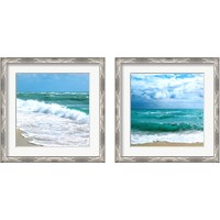 Framed Teal Surf 2 Piece Framed Art Print Set