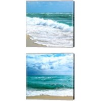 Framed Teal Surf 2 Piece Canvas Print Set