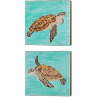 Framed Sea Turtle 2 Piece Canvas Print Set