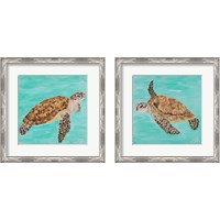 Framed Sea Turtle 2 Piece Framed Art Print Set