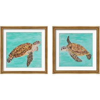 Framed Sea Turtle 2 Piece Framed Art Print Set