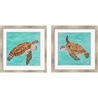 Framed Sea Turtle 2 Piece Framed Art Print Set