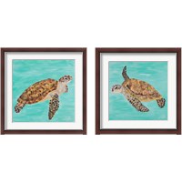 Framed Sea Turtle 2 Piece Framed Art Print Set