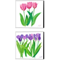 Framed Tulips 2 Piece Canvas Print Set