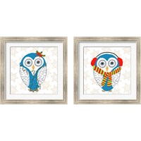 Framed Christmas Owl 2 Piece Framed Art Print Set
