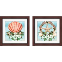 Framed 'Holiday By the Sea 2 Piece Framed Art Print Set' border=