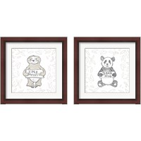 Framed 'Animal Hugs 2 Piece Framed Art Print Set' border=