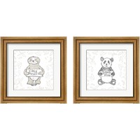 Framed 'Animal Hugs 2 Piece Framed Art Print Set' border=