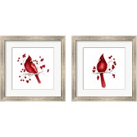 Framed Winter Cardinal in Red 2 Piece Framed Art Print Set