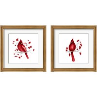 Framed Winter Cardinal in Red 2 Piece Framed Art Print Set