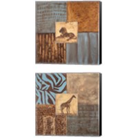 Framed 'Textures of Africa 2 Piece Canvas Print Set' border=