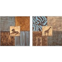 Framed 'Textures of Africa 2 Piece Art Print Set' border=