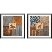 Framed 'Textures of Africa 2 Piece Framed Art Print Set' border=