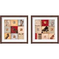 Framed 'Feel the Music 2 Piece Framed Art Print Set' border=