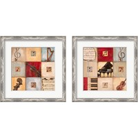 Framed 'Feel the Music 2 Piece Framed Art Print Set' border=