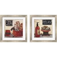 Framed Red Jungle Spa 2 Piece Framed Art Print Set