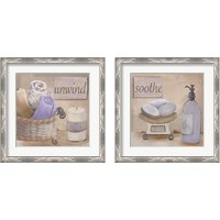 Framed 'Lavender Bath 2 Piece Framed Art Print Set' border=