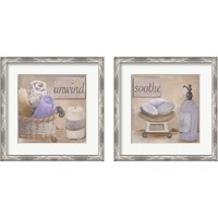 Framed 'Lavender Bath 2 Piece Framed Art Print Set' border=