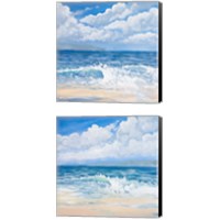 Framed 'Waves 2 Piece Canvas Print Set' border=