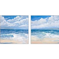 Framed 'Waves 2 Piece Art Print Set' border=