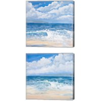 Framed 'Waves 2 Piece Canvas Print Set' border=