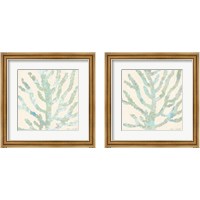 Framed 'Coral Vision on Cream 2 Piece Framed Art Print Set' border=